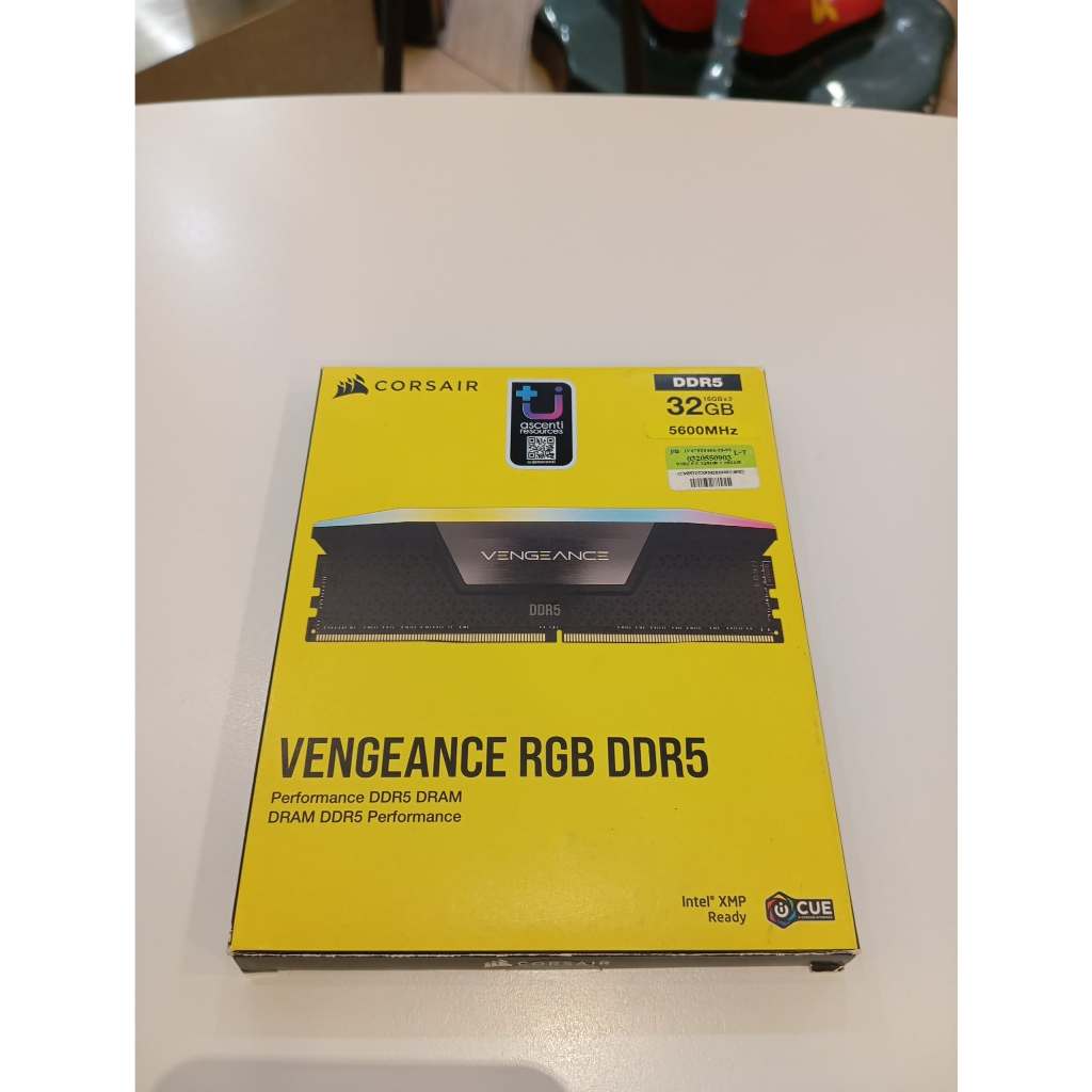 แรม CORSAIR VENGEANCE RGB BLACK DDR5 32GB (16X2) BUS 5600 (มือสอง) ประกัน LT