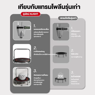 แทมโพลีน แทรมโพลีน 40/48 นิ้ว สปริงบอร์ดกระโดด พับเก็บได้เล็ก พร้อมที่จับทรงตัว เตียงกระโดด Trampoline Jumping dance