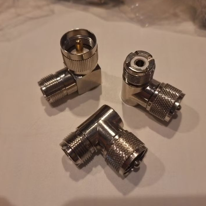 ข้อต่อ PL258 to PL259 (งอ90องศา) ข้อต่อสายอากาศ ข้อต่อวิทยุสื่อสาร