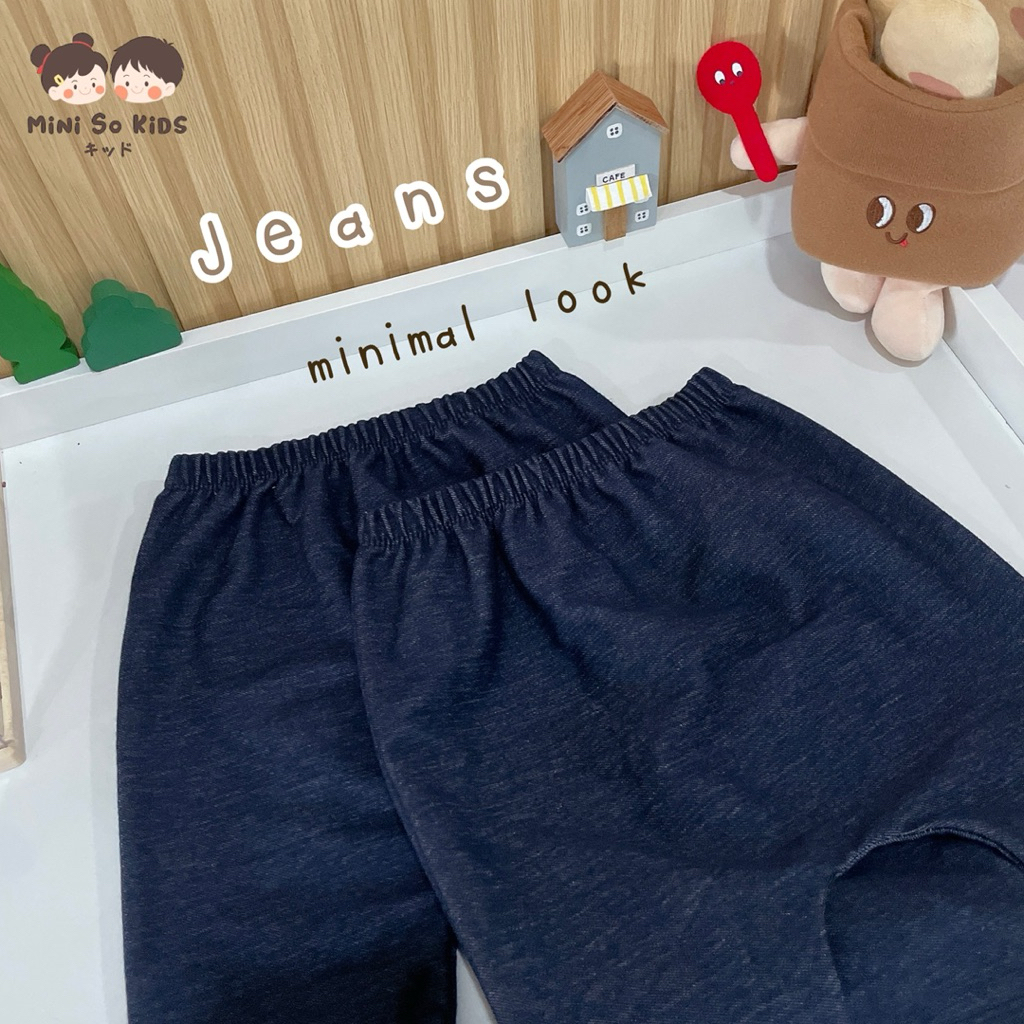 กางเกงยีนส์เด็ก ทรงก้นป่อง ขาสามส่วน Jeans minimal look👦🏻👧🏻