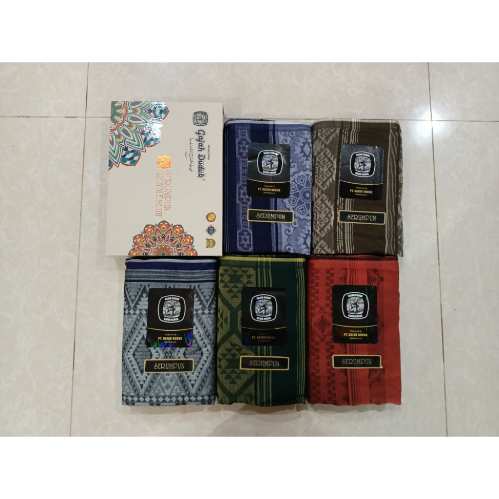 ผ้าโสร่งผู้ชายตราGajah duduk รุ่นSerumpun เนื้อดีซับน้ำไม่ลื่น