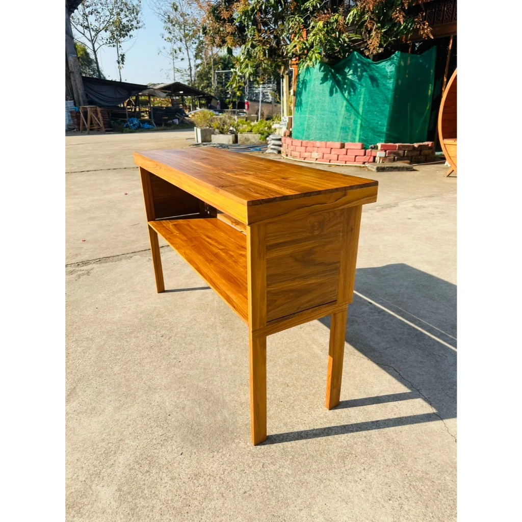 ที่ครอบคอมเพลสเซอร์แอร์ไม้สักแบบพับได้ ขนาด 40x120x80 cm รุ่น TE-181 thumbnail 7