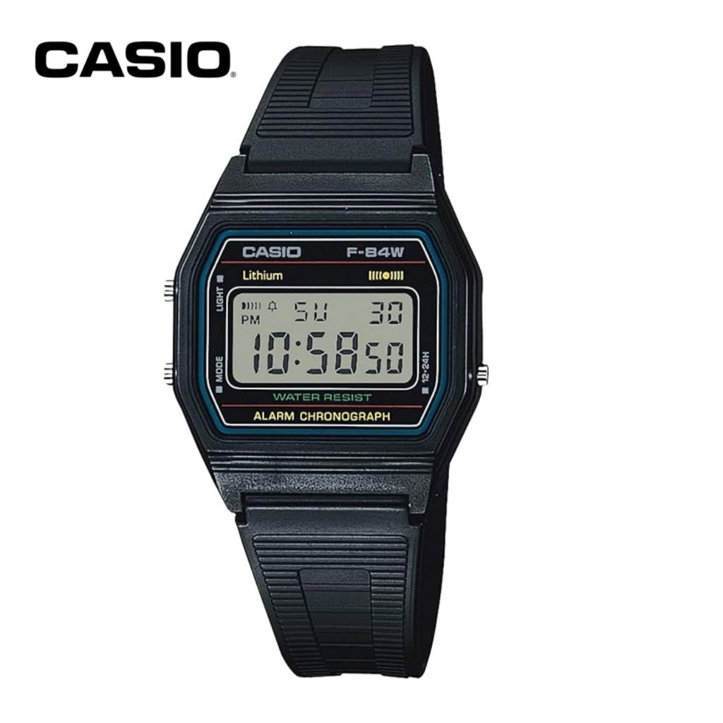 [พร้อมส่งจากไทย] ส่งฟรี นาฬิกา Casio Collection รุ่น F-84W-1QJH สำหรับผู้ชาย สีดำ สินค้าแท้จากญี่ปุ่น