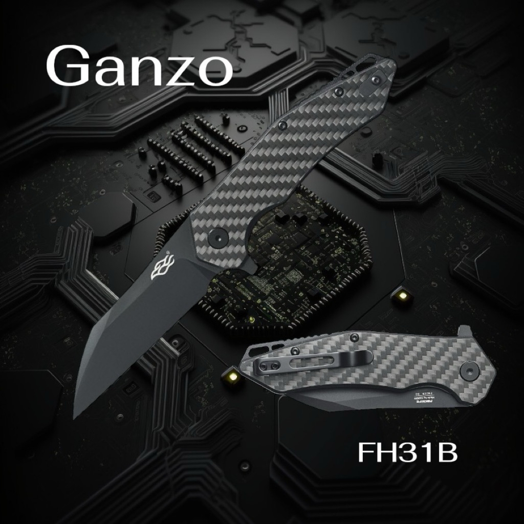 มีดพับGanzo Firebird FH31B-CF ของแท้100%โดยตัวแทนจำหน่าย Ganzo ประเทศไทย ใบมีดยาว 8.6 ซม. ใบเรียบ เห