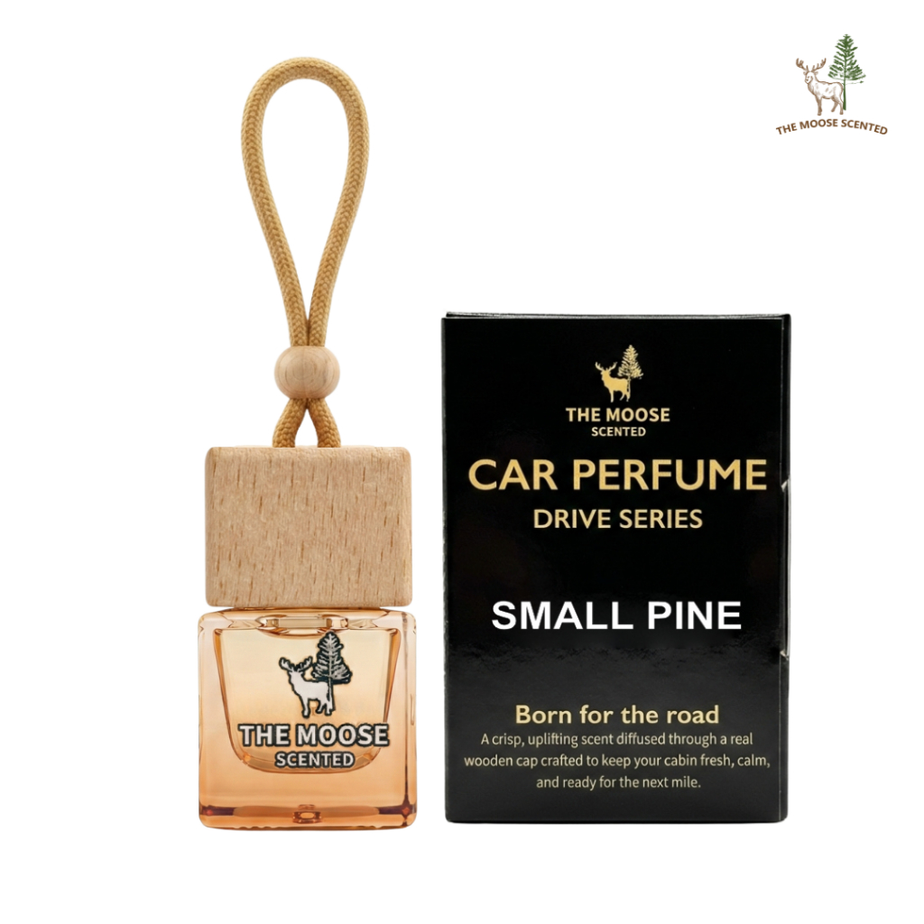 น้ำหอมรถยนต์ The Moose Scented กลิ่น Small Pine | Car Perfume Drive Series ความสดชื่นสดใสของใบสนและลูกสน ขนาด 5ml