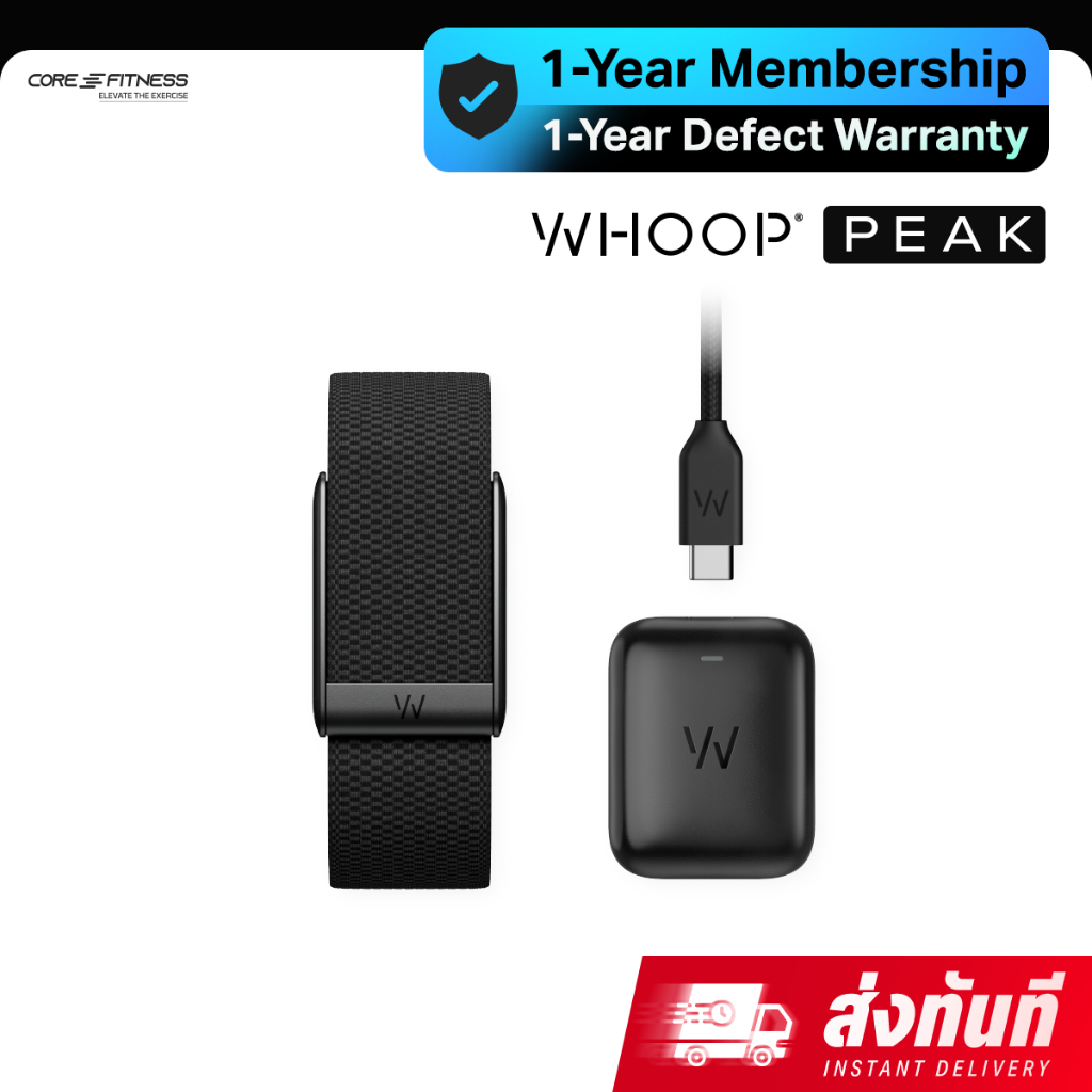 WHOOP 5.0 PEAK (12 Months Membership) สายรัดข้อมือติดตามสุขภาพ (รับประกัน 1 ปี)