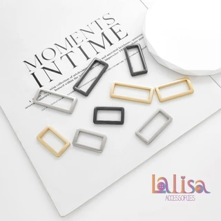ห่วงสี่เหลี่ยมโลหะ อะไหล่กระเป๋า เสื้อผ้า ขนาด 20–40mm alloy square buckle CW-1145B