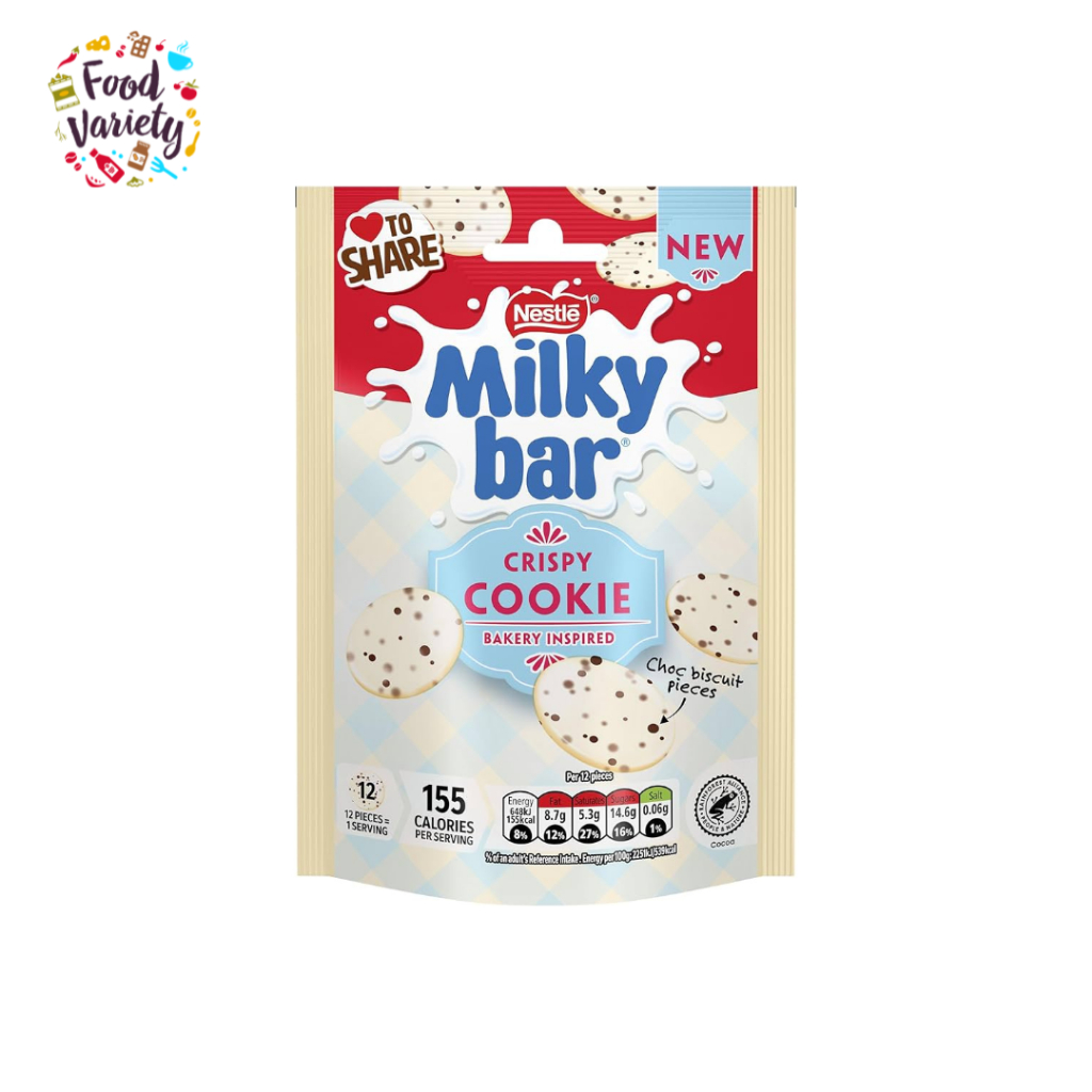 [BestBefore31/Oct/2026] Nestle Milkybar Buttons Crispy Cookie White Chocolate Sharing Bag 86g