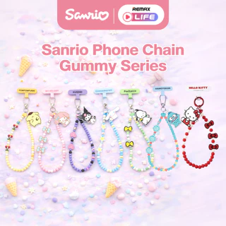 Sanrio Phone Chain รุ่น Gummy Series สายคล้องลูกปัด ซานริโอ้ ห้อยโทรศัพท์ สีพาสเทล ลิขสิทธิ์แท้