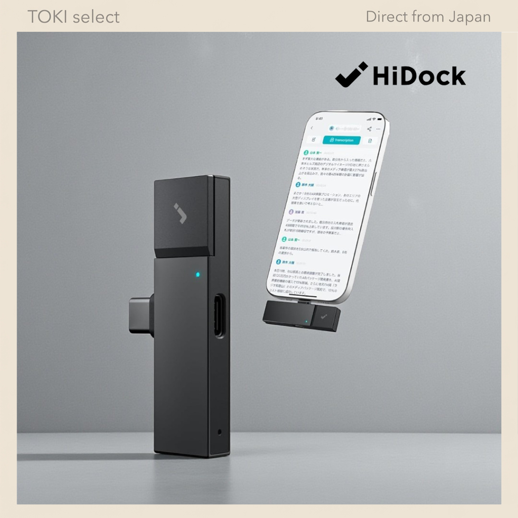 HiDock P1 Mini AI Voice Recorder Wireless Earphone Recording Transcription Summary 75 Languages Gray