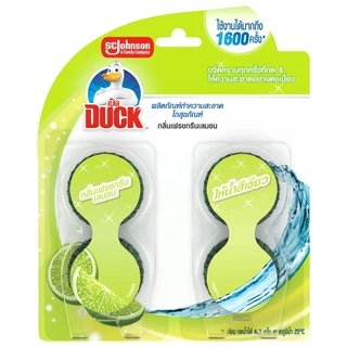เป็ด ก้อนดับกลิ่น โถสุขภัณฑ์ กรีนเลม่อน 38 กรัม บรรจุสี่ก้อน Duck in Tank Toilet Cleaner Green Lemon (bundle of 4) 4x38g