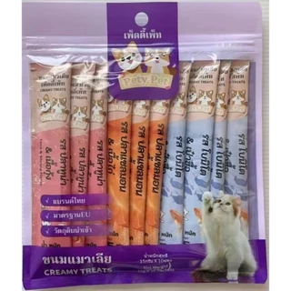 PetyPet ขนมแมวเลีย ขนมแมว ให้คุณค่าทางสุขภาพที่ดีเพื่อน้องแมวที่คุณรักโภชนาการครบทั้งบำรุงและให้คาวมชุ่มชึ้น #Cat stick