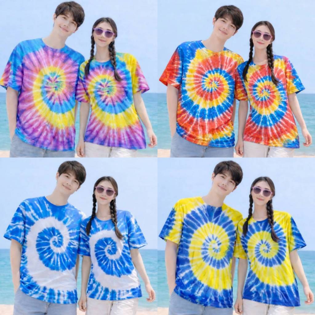 เสื้อมัดย้อมสงกรานต์มือ1 คอตตอล100 งานฝีมืHandmade