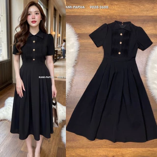 พร้อมส่ง เติม S-2XL⚡️RM 9028 ชุดเดรสสีดำเรียบหรูสวยดูแพง อกแต่งกระดุมสวยหรู #ชุดทำงาน งานสีดำ #สไตล์สาวเวียด2026