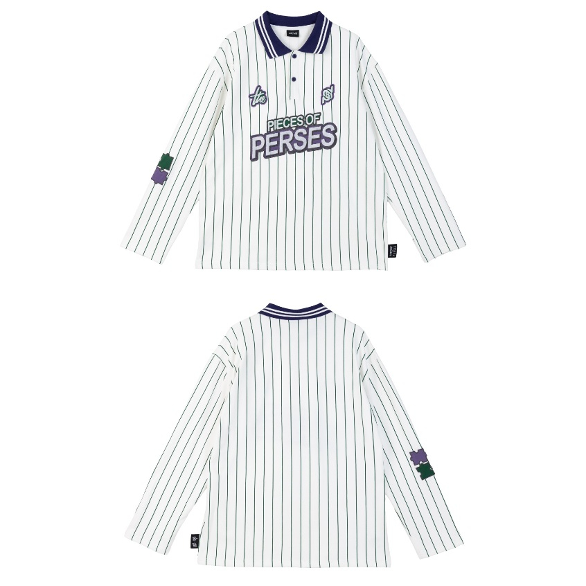 URTHE x PERSES - เสื้อโปโล ลายทาง รุ่น PIECES OF PERSES POLO