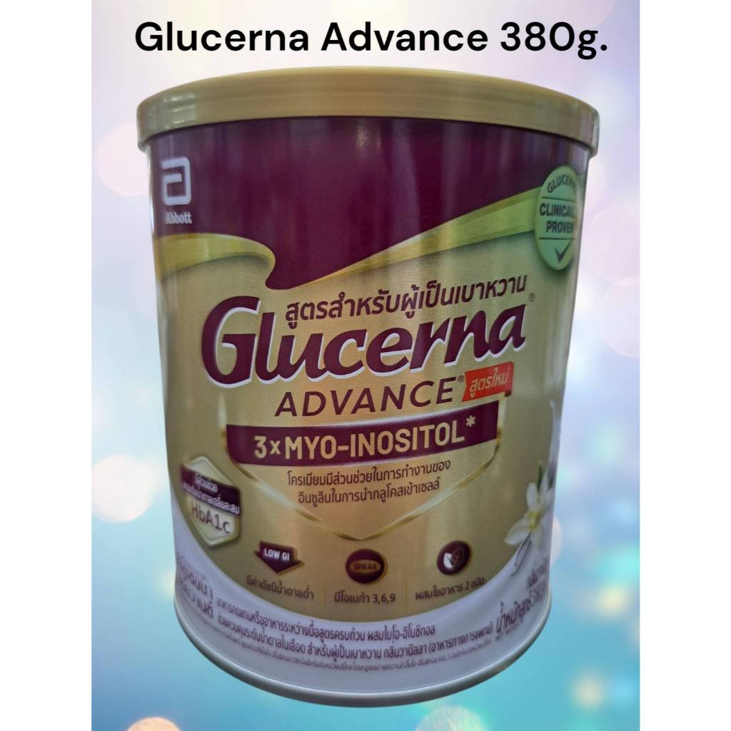 กลูเซอนา แอดวานซ์ วานิลลา 380g 1 กระป๋อง Glucerna Advance Vanilla 380g x1 สำหรับผู้ป่วยเบาหวาน