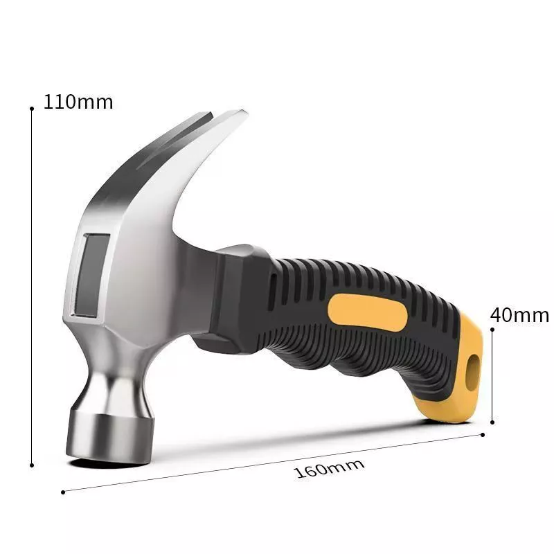 ค้อนตอกตะปู ค้อนหงอน ด้ามสั้น ด้านไฟเบอร์กันลื่น Claw hammer, short handle, with non-slip fiberglass grip.