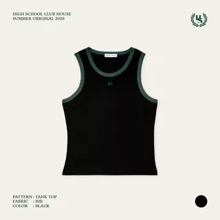 Highschool Summer Collection : Clubhouse Ribbed tank top เสื้อกล้าม ผ้าริบ เข้ารูป ทรงสวย - TPB02002