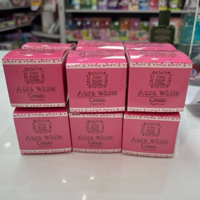 ⚠️ส่งด่วนทุกวัน⭐️COSME.th---ครีมออร่าไวท์ ยกโหล (12 กล่อง) Aura White Night Cream By ENan ครีมอีแนน ของแท้