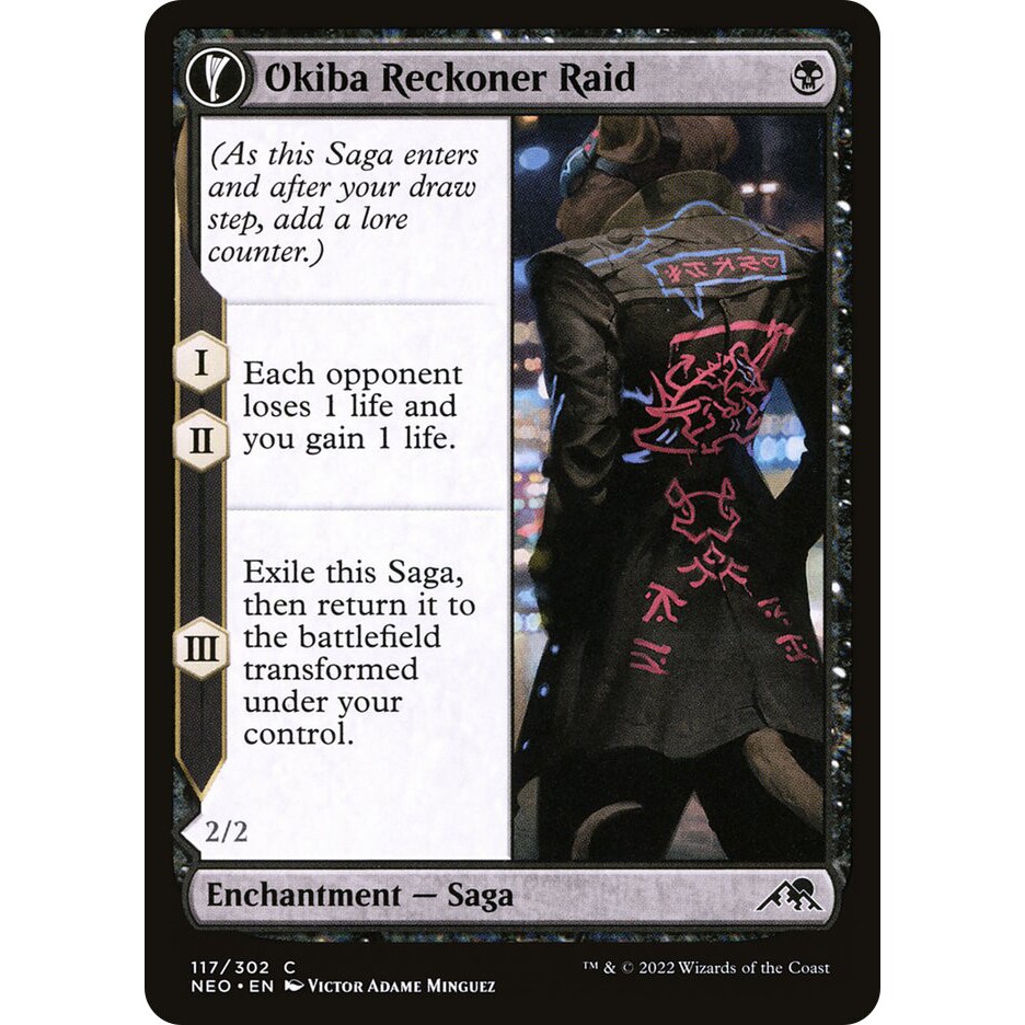 MTG - Magic The Gathering - Kamigawa: Neon Dynasty - Okiba Reckoner Raid // Nezumi Road Captain - Ne