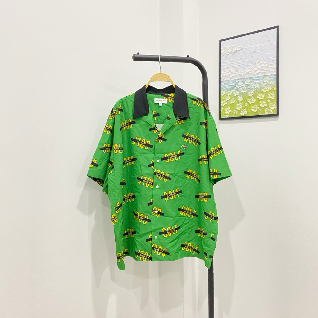 Lacoste เสื้อเชิ้ตแขนสั้นผู้ชาย size L/XL