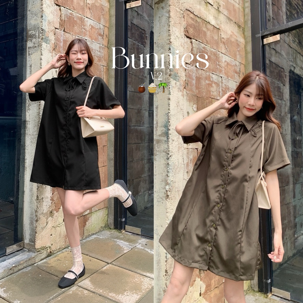 เดรสสั้น  🎠Bunnies Dress 🎠💕 V.2มีซับในทั้งตัว มีกระเป๋าข้าง น่ารักสุดๆไปเลยย