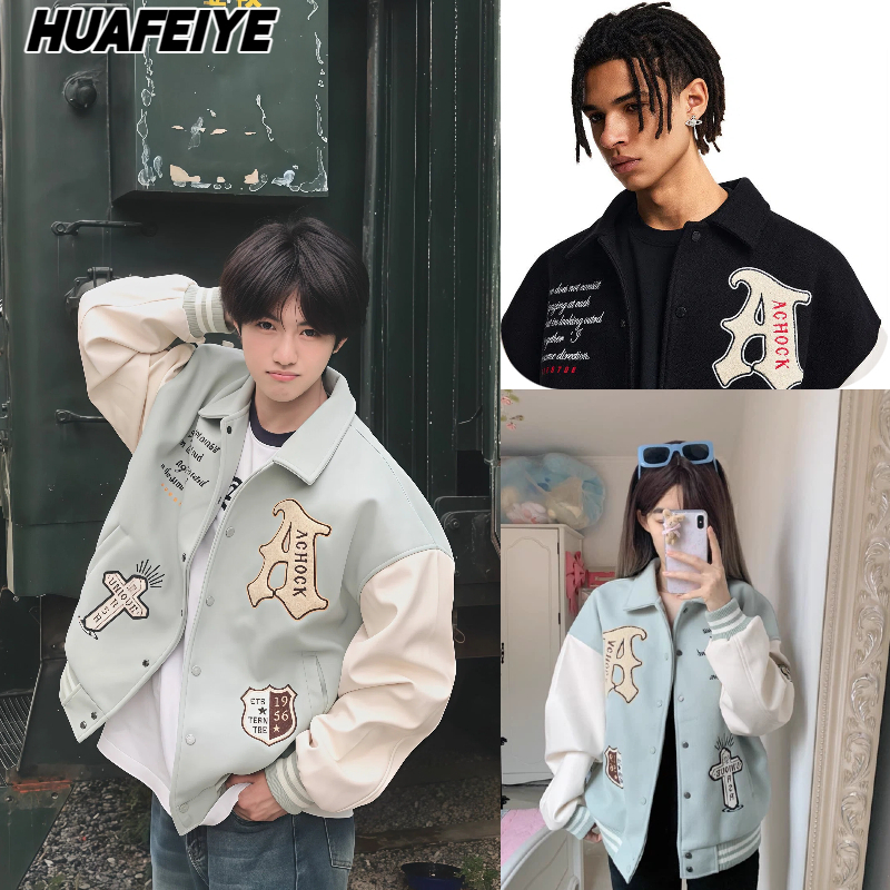 HFY เสื้อแจ็คเก็ตลำลองผู้ชาย แจ็คเก็ตวินเทจ มีกระดุมและกระเป๋าข้างสองข้าง ใส่ได้ทั้งชายและหญิง oversize jacket M-3XL