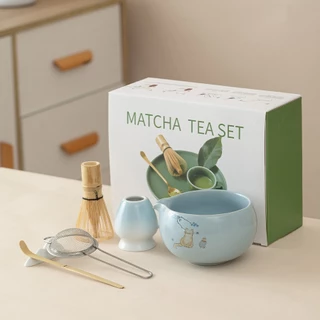 MIPH ชุดชงมัทฉะญี่ปุ่น เซรามิค 2/5/7 ชิ้น พร้อมแปรงชงชา สำหรับ Matcha Lover