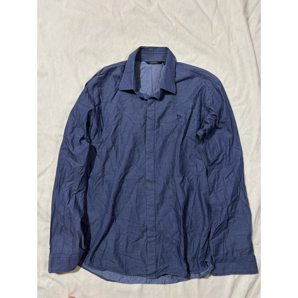 เสื้อเชิ้ตผ้าเดนิมยีนส์ dapper