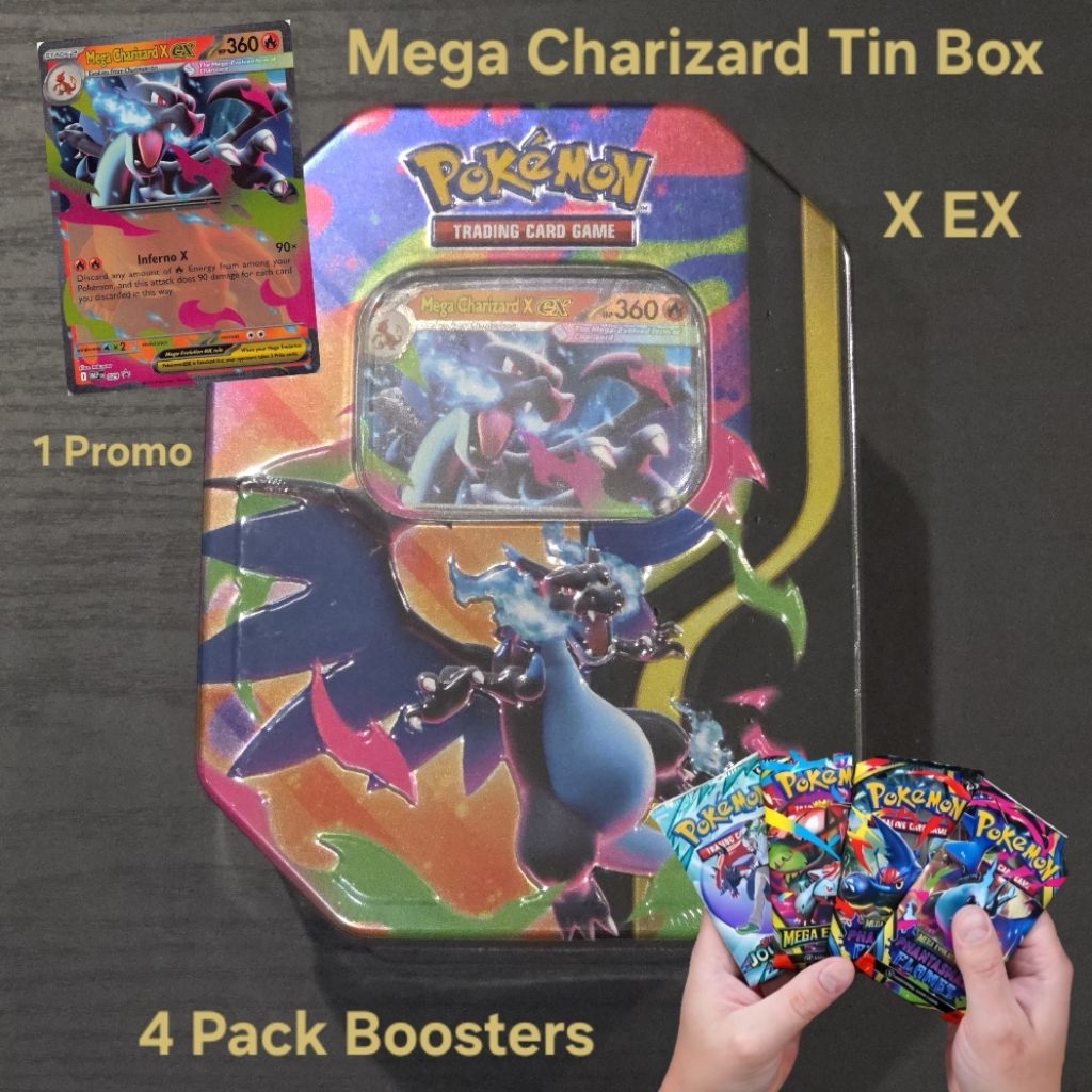 กล่อง Mega Charizard X EX Tin Box