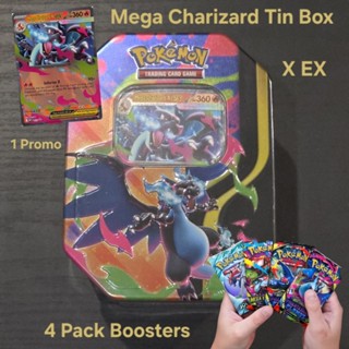 กล่อง Mega Charizard X EX Tin Box