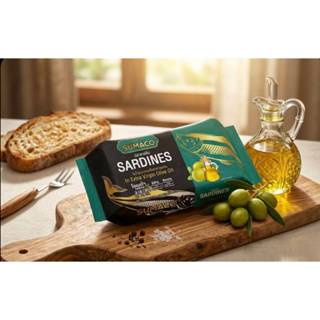 SUMACO ปลาซาร์ดีนในน้ำมันมะกอก เกรดพรีเมียม 125g  ปลาซาร์ดีน…