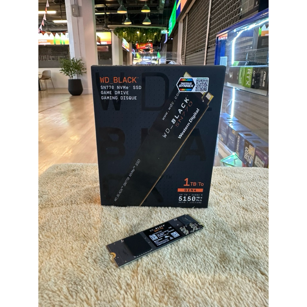 1 TB SSD (เอสเอสดี) WD BLACK SN770 - PCIe 4x4/NVMe M.2 2280 (WDS100T3X0E)