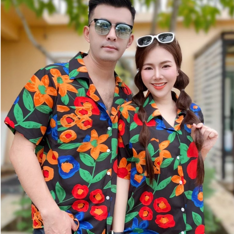 เสื้อฮาวายสไตล์วินเทจมาลายใบไม้ใส่สงกรานต์ฟรีไซส์ อก 44" ยาว 27"ใส่ได้ทั้งชายและหญิง ราคาตัวล่ะ 159 บาทเท่านั้น