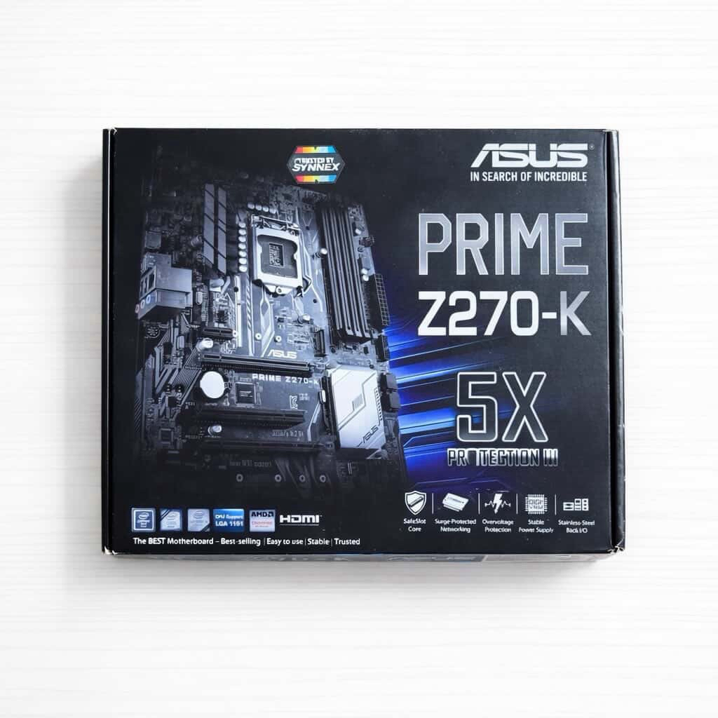 กล่องเมนบอร์ด ASUS Z270K กล่องเมนบอร์ด