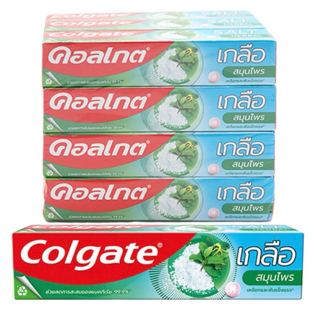 คอลเกต ยาสีฟันสูตรเกลือสมุนไพร 35 กรัมX 12 ยาสีฟัน