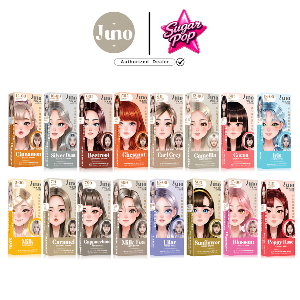 พร้อมส่ง Juno Pick Me Pantone Hair Color Milk Cream จูโน่ พิค มี แพนโทน ครีมย้อมผม ครีมเปลี่ยนสีผม