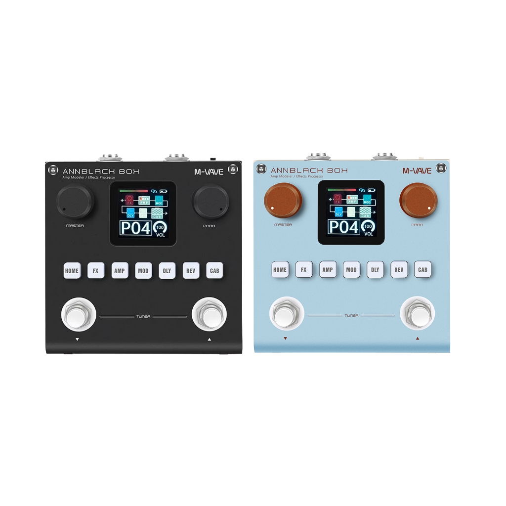 M-VAVE BLACK BOX Multi-Effects Pedal Blackbox- กีตาร์/เบส Amp Simulator w/80 แก้ไขล่วงหน้าได้