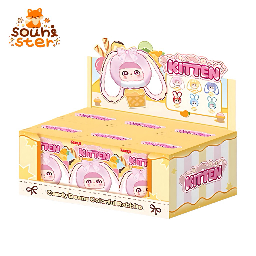 [พร้อมส่ง] ยกบล็อกกล่องสุ่มซามูเอลแคนดี้ Samuel Kitten Candy Bonno Colorful Rabbito พวงกุญแจตุ๊กตา 6