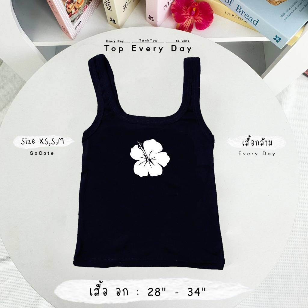 🍒เสื้อสงกรานต์ เสื้อลายดอก เสื้อสายเดี่ยว เสื้อกล้ามผู้หญิง เสื้อชบา🎀