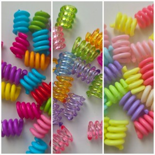 ลูกปัดเกลียวสปริง ขนาด 15×12มม. สำหรับตกแต่งพวงกุญแจ ลูกปัดร…