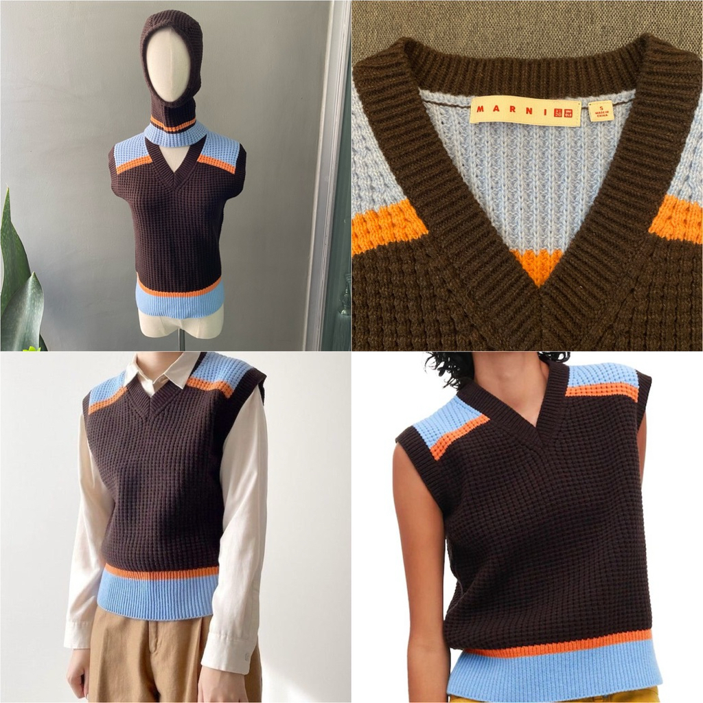 USED Uniqlo x Marni knitted vest size S สภาพดี