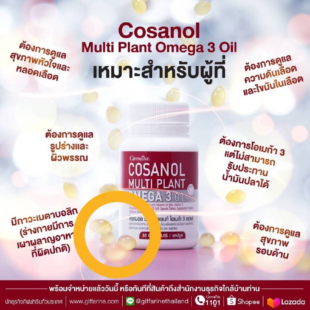 เลซิติน โคซานอล เอแอลเอ โอเมก้า3 ตับ หัวใจ หลอดเลือด เบาหวาน ไขมันพอกตับ ไขมันในเลือดสูง กิฟฟฟารีน ราคา ถูกที่สุด ดีลบีเคเค แกลเลอรีภาพที่ 6