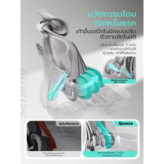 Xpanse T10 พยุงเอวปีกคู่ปรับได้ เก้าอี้สุขภาพ ที่วางแขนปรับได้7D ปรับความลึกเบาะ นั่งสบายขึ้นเวลานาน เก้าอี้สำนักงาน