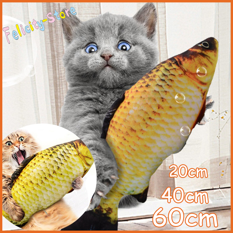 ตุ๊กตาแคทนิป ปลาแคทนิป ของเล่นแมว แคทนิป ปลาดุ๊กดิ๊กน้อยสีสันสดใส ดิ้นไม่ได้