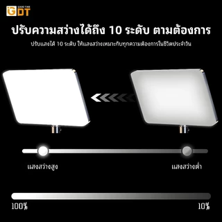 GDT 11นิ้ว ไฟไลฟ์สด ไฟไลฟ์สด LED Light Video Light ไฟสตูดิโอ+ขาตั้ง 2.1m รีโมทแสงได้ พร้อมรีโหมด Live Streaming Vlog