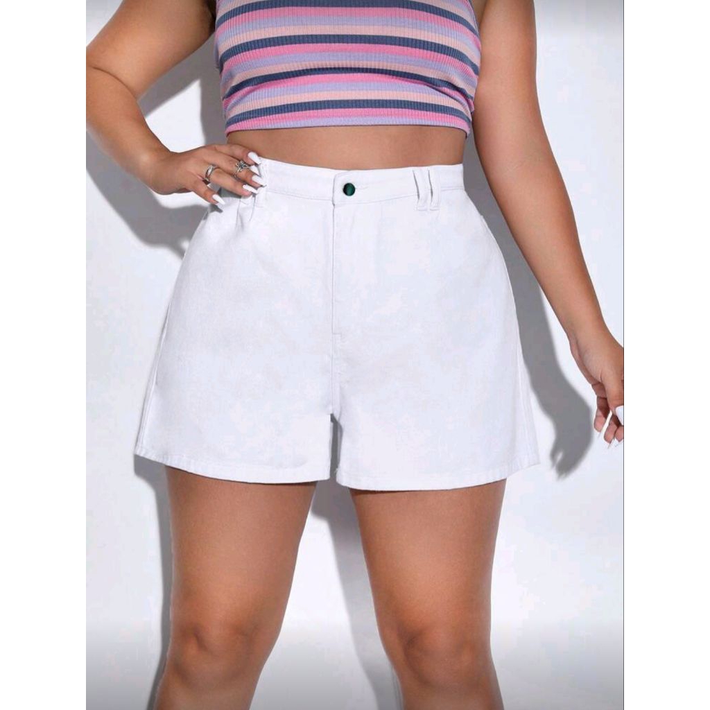 กางเกงยีนส์ขาสั้นสีขาว shein ไซส์0XL มือ2