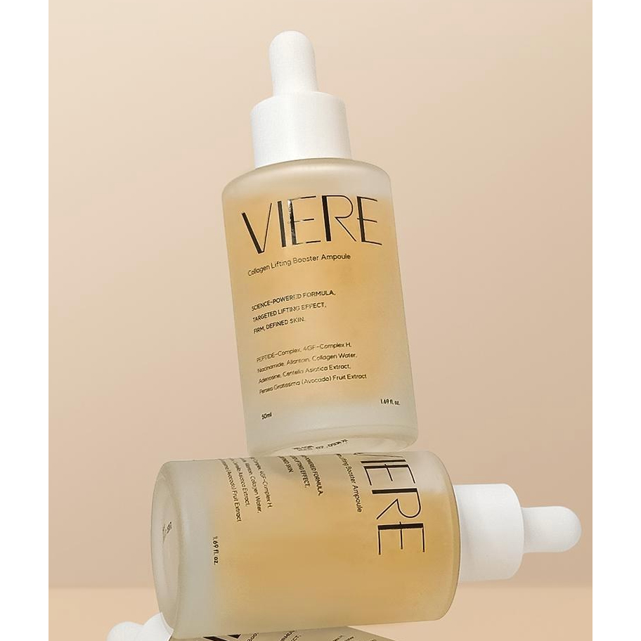 Viere Collagen Lifting Booster Ampoule 50mL แอมพูลคอลลาเจนและ 4GF ช่วยเพิ่มความยืดหยุ่น กระชับผิว ผิวกระจ่างใส