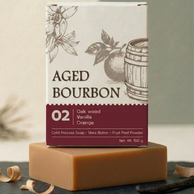Khun Glen Aged Bourbon Man Soap - สบู่น้ำมันกลิ่น Aged Bourbon - 150g