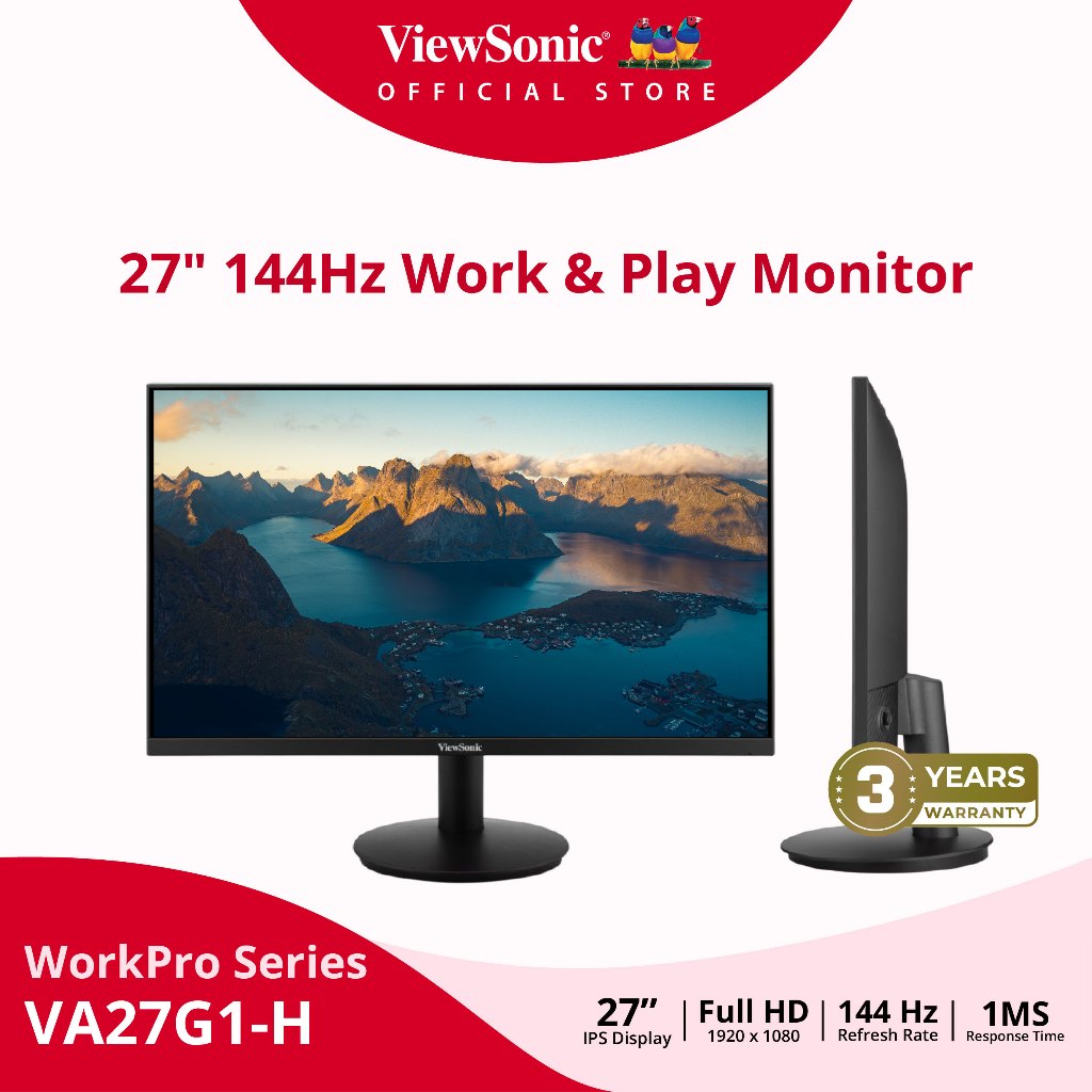 ViewSonic Monitor VA27G1-H / 27"/ IPS / 144 Hz / 1ms (จอมอนิเตอร์)